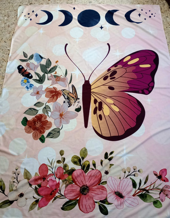 Solcitos Moda Butterfly Design High-Quality Towels - Luxurious Comfort for Your Home Spa - Toallones Mariposa 1.50 m x 1.00 m