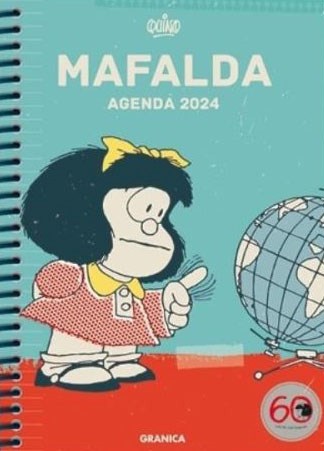 Mafalda 2024 Anillada Columna Turquesa - Agenda Planner - by Quino - Granica Agendas Editorial - (Spanish)