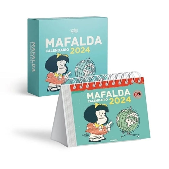 Mafalda 2024 Calendario Caja Turquesa - Calendars - by Quino - Granica Agendas Editorial - (Spanish)
