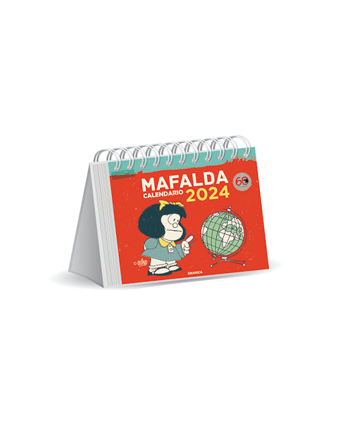 Mafalda 2024 Calendario Escritorio – Rojo - Calendars - by Quino - Granica Agendas Editorial - (Spanish)