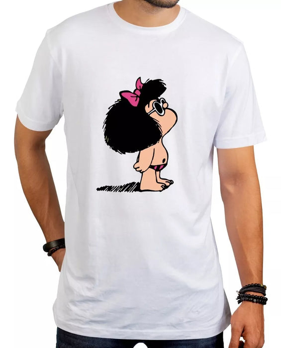 Mafalda Beach White Tee - Unisex Kids & Adults Premium Modal