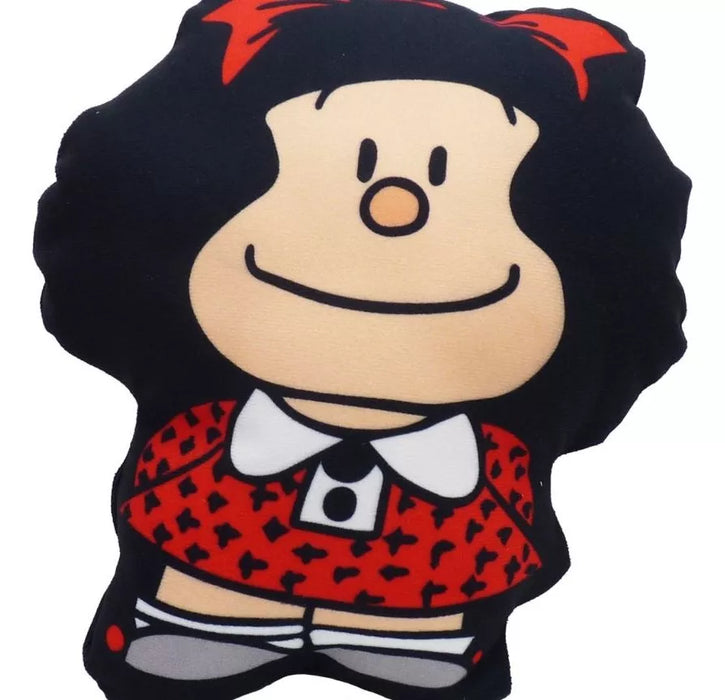 Mafalda Collectible Character Pillow - Fun Cartoon Print | 27 cm x 20 cm