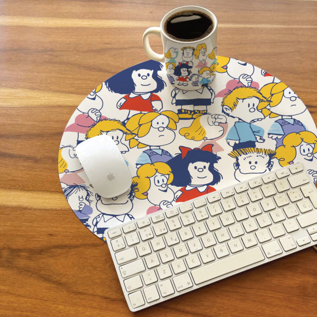 Mafalda Comic Argentinian Ceramic Mug - Character-Packed, Screen-Printed Cup