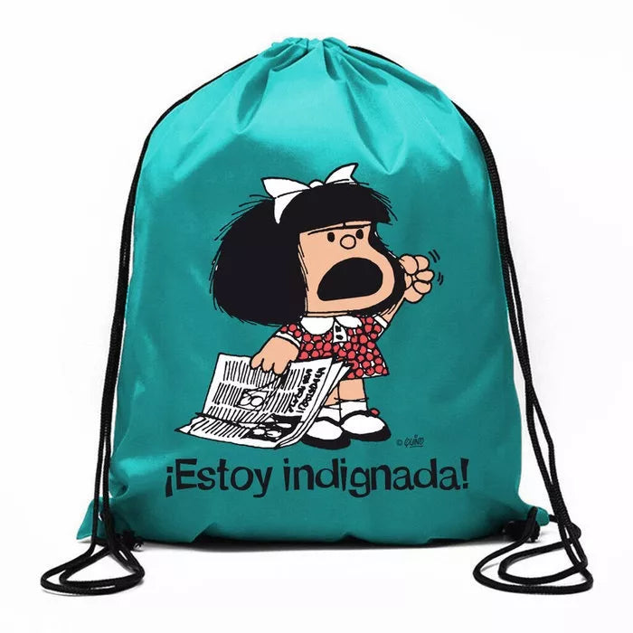 Mafalda Drawstring Bag - Estoy Indignada Backpack