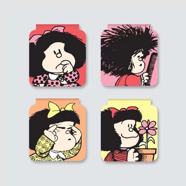 Mafalda Magnetic Bookmarks - Argentine Comic Collectibles | 4 count