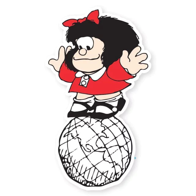 Mafalda and the World Magnet 10 cm x 7.5 cm - Argentine Comic