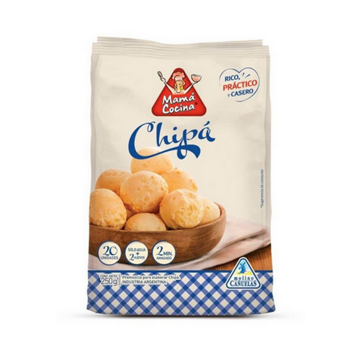 Mamá Cocina Ready to Make Chipá Flour Add 2 Eggs and Water, 250 g / 8.8 oz for 20 chipás