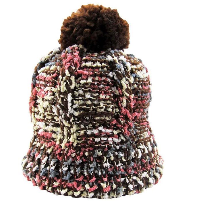 Mamakolla Authentic Andean Handmade Wool Hat with Thick Pom Pom - Artisanal Andean Hat