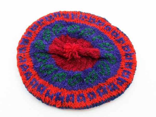 Mamakolla Handmade Multicolor Sheepskin Beret for Women - Artisan Crafted Beret in Vibrant Colors