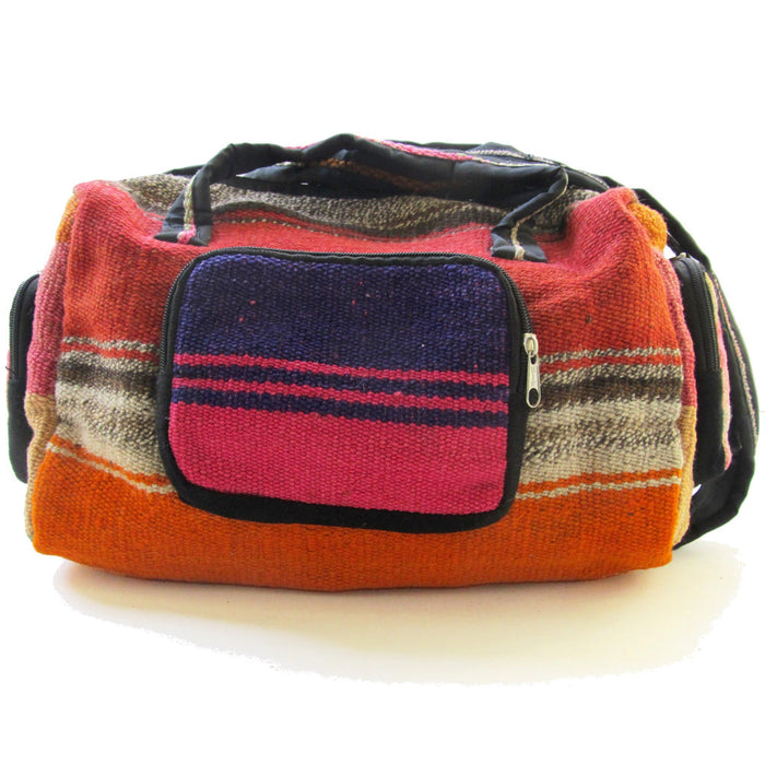 Mamakolla Handwoven Loom 30 Bag with 2 Side Pockets, Grip Straps, and Loom Hanging Feature (Various Designs)