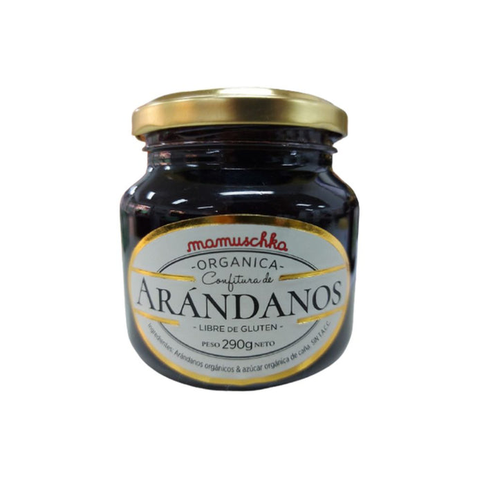 Mamuschka Confitura de Arándanos Orgánica Sin Gluten, Blueberry Organic Spread From Patagonia - Gluten Free, 290 g / 10.22 oz