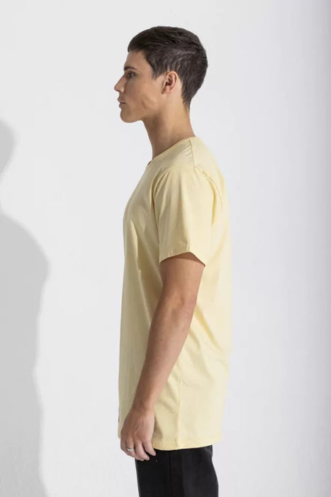 Manki | Men's Short Sleeve Basic Comfort Fashion Tee - Pastel Yellow