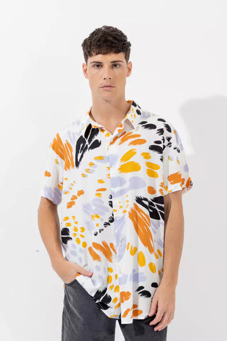 Manki | Modern Short Sleeve Fashion Shirt - Stylish Moda Design - Dudu White