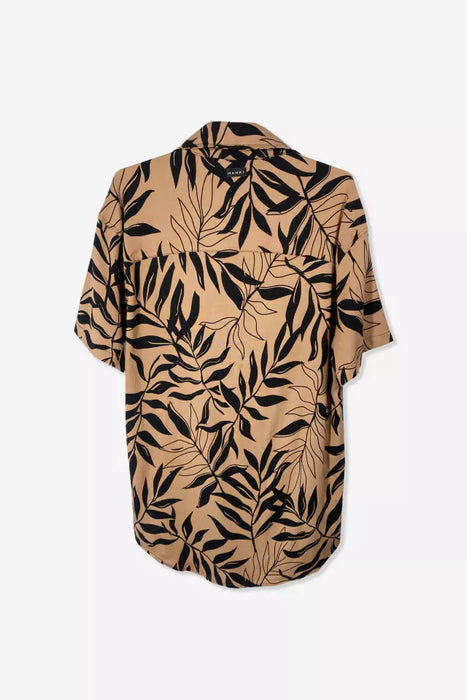 Manki | Short Sleeve Fashion Shirt: AREKA Camel - Stylish & Comfortable Choice