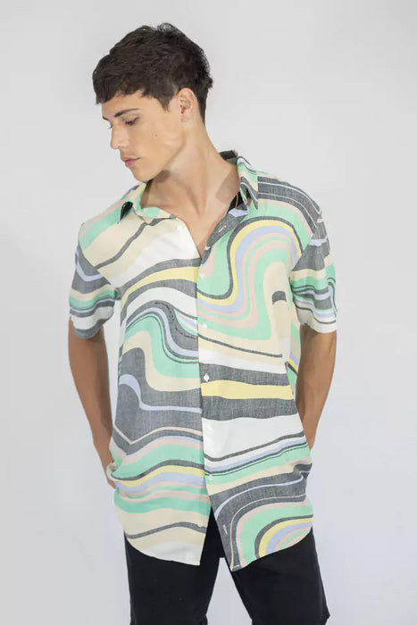 Manki | Short Sleeve Fashion Shirt: MILO Green - Stylish & Modern Choice