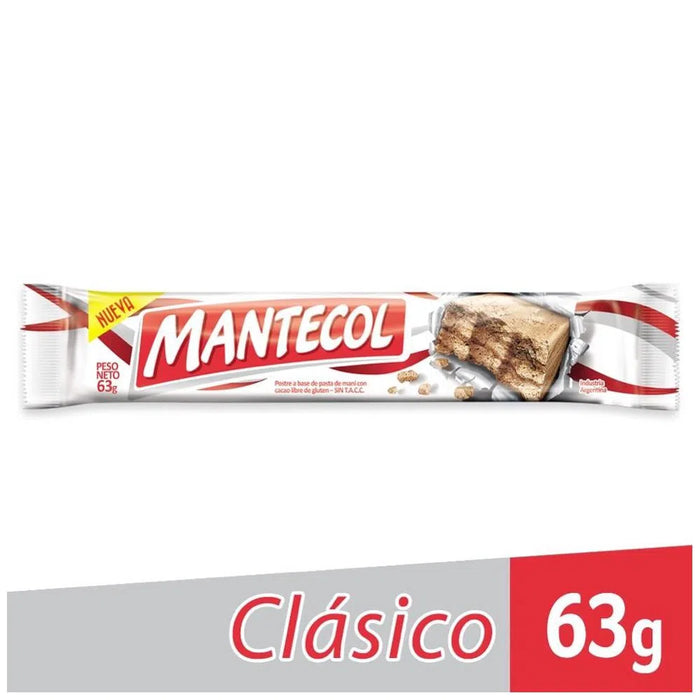 Mantecol Classic Flavor Semi-Soft Peanut Butter Nougat, 63 g (box of 9)