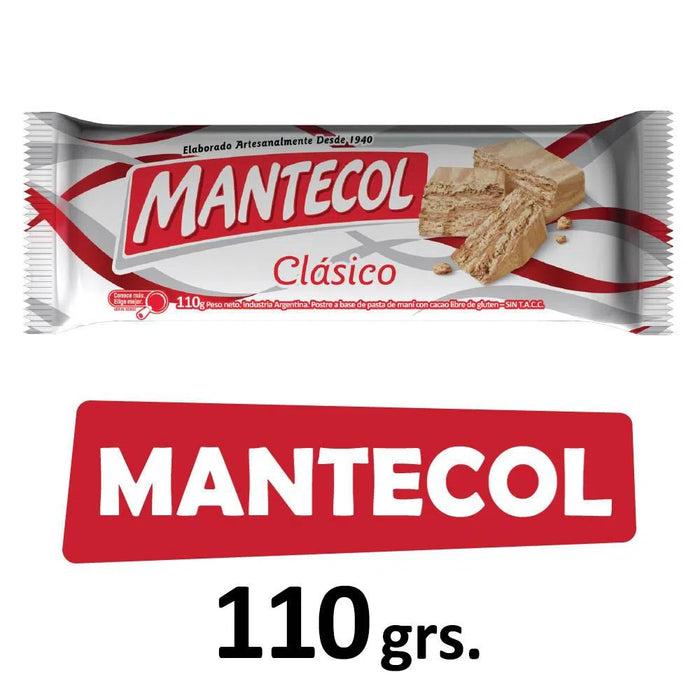 Mantecol Classic Sabor Manteiga de Amendoim Sabor Semi-Sua Barra Nougat, 110 g (embalagem de 3) 