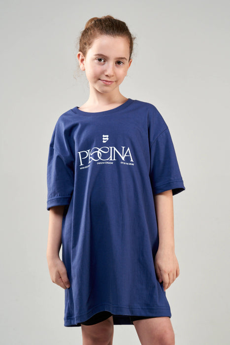 Maria Becerra Kids Oversized Cotton Pool T-Shirt for Stylish Comfort