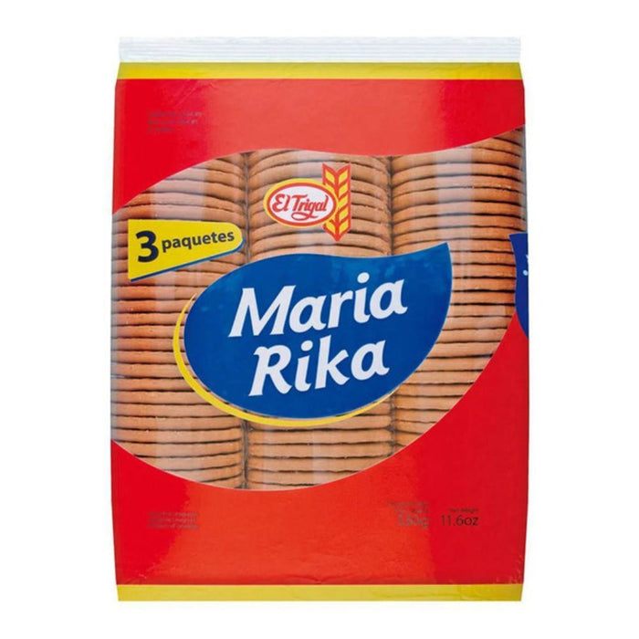 María Rika Galletitas Dulces Thin Sweet Cookies Tripack by El Trigal, 300 g / 10.58 oz