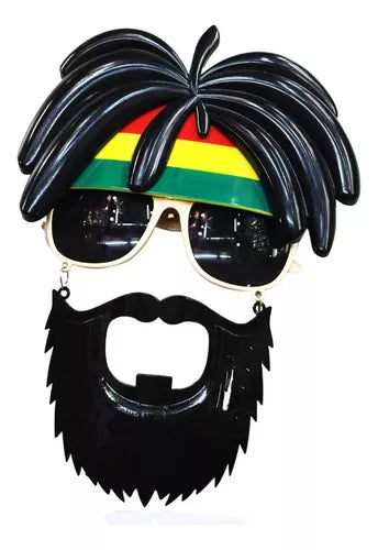 Marley Rasta Beard Sunglasses - Fun Party Costume Accessory