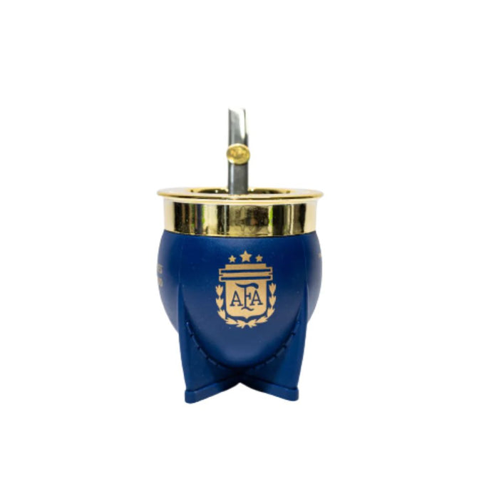 Mate Pampa - XL | Argentina Blue Mate with Gold Ring | World Champions 2022 Tribute