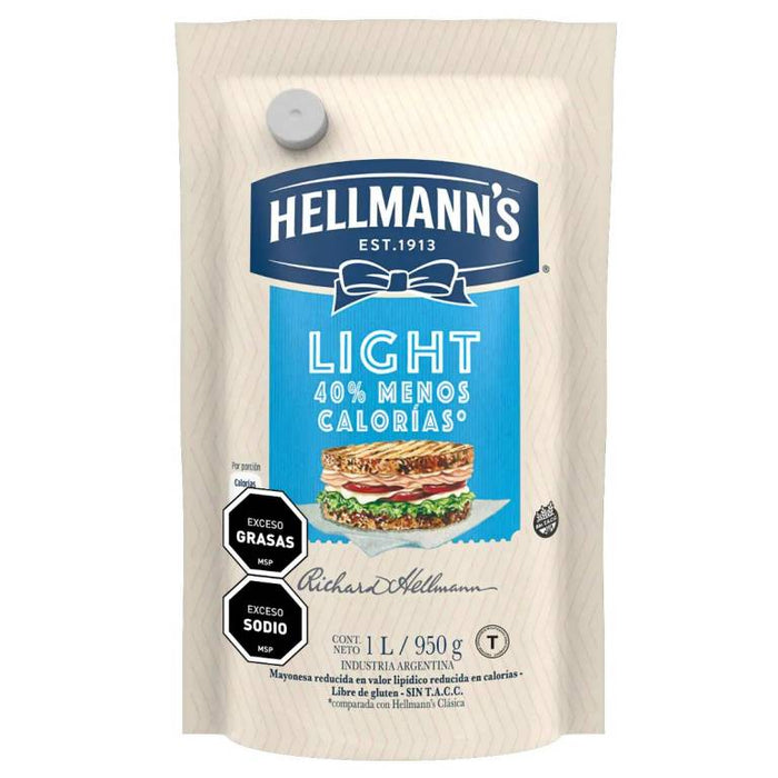 Mayonesa Hellmann's Light Mayonnaise in Pouch, 950 g / 33.5 oz bag