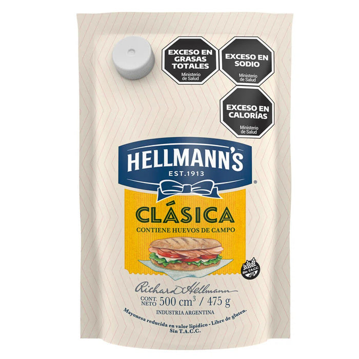 Mayonesa Hellmann's Mayonnaise Classic in Pouch, 475 g / 16.75 oz