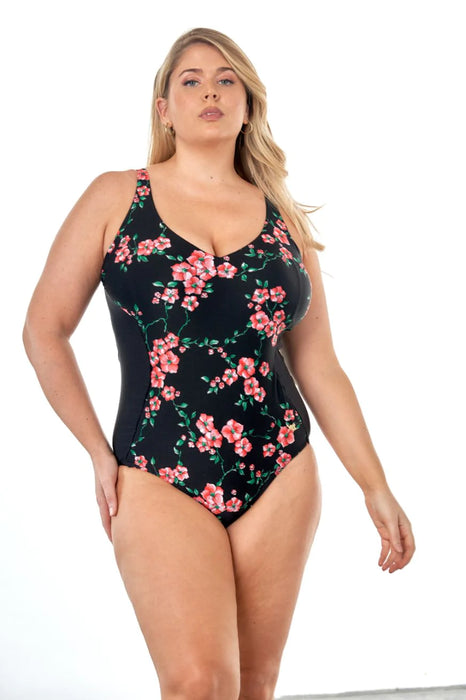 Miró Sol Swimsuit with Soft Cups, Side Cutouts, and Invisible Tummy Control – Stylish Swimwear