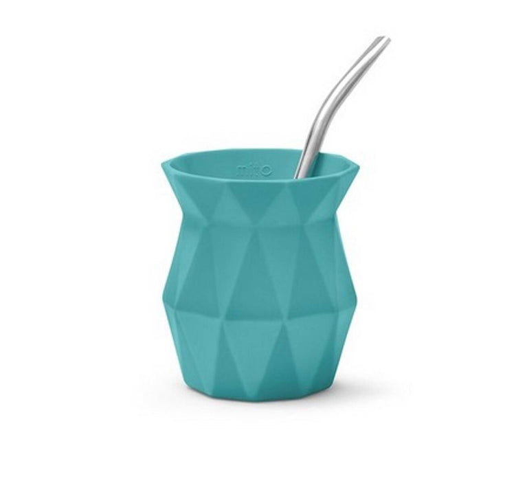 Mito Design Mate Gourd with Self-Extracting Yerba, Easy to Clean by Nelo - BPA Free - Turquoise