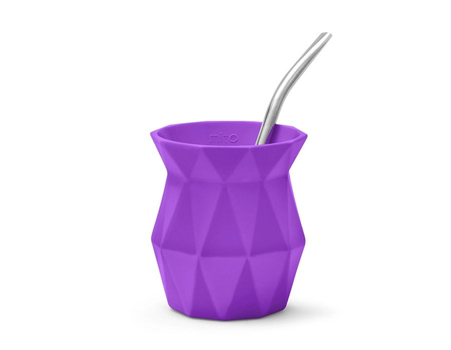 Mito Design Mate Gourd with Self-Extracting Yerba, Easy to Clean by Nelo - BPA Free - Violet