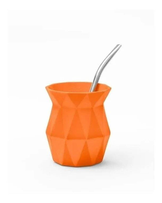 Mito Design Mate Gourd with Self-Extracting Yerba, Easy to Clean by Nelo - Orange