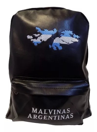 Mochila Malvinas Argentinas, Falklands Argentina Embroidered Leather Backpack - National Flag