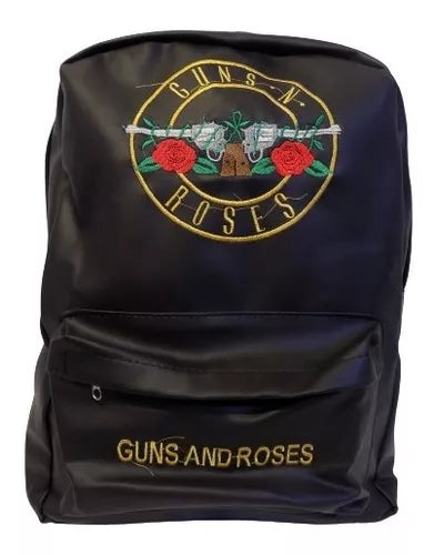 Mochila Guns 'n Roses Leather Backpacks - Rocker Chic Icons for Your Stylish Journey