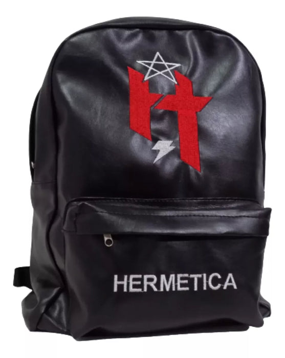 Mochila Hermetica Embroidered Leather Backpack - Rock Vibes, Rocker Chic Essential