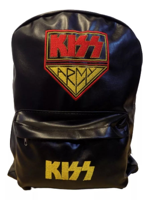Mochila Kiss Embroidered Leather Backpacks - Rocker Chic Icons for Your Stylish Adventures