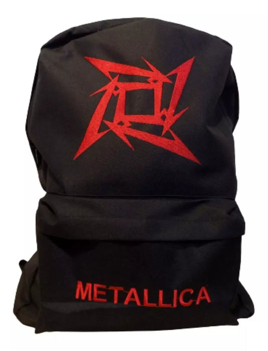 Mochila Metallica Embroidered Cordura Backpack - Rocker Chic Icon, Heavy Metal Style