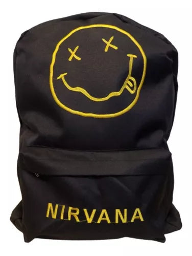Mochila Nirvana Embroidered Cordura Backpack - Rocker Chic Essential, Grunge Vibes Amplified