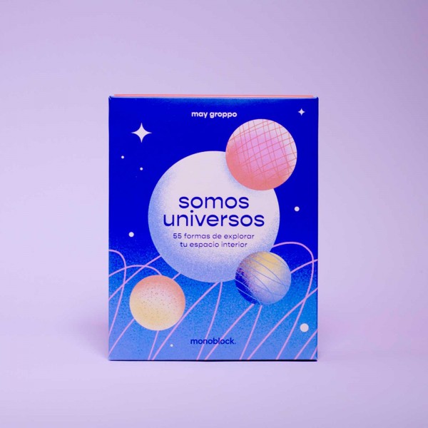Monoblock - May Groppo Counseling Card Deck: Cartas Somos Universos - Unlock Personal Growth - Spanish