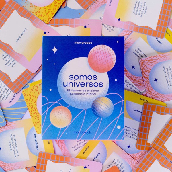 Monoblock - May Groppo Counseling Card Deck: Cartas Somos Universos - Unlock Personal Growth - Spanish