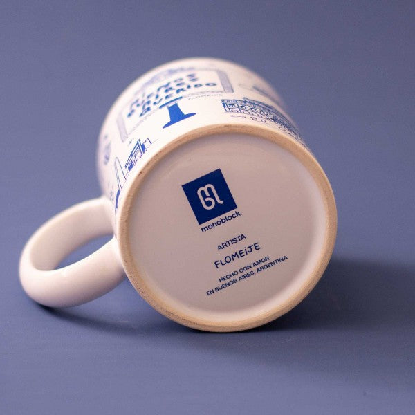 Monoblock Buenos Aires Mug - Iconic Landmarks Ceramic Coffee Cup for Souvenir & Gift