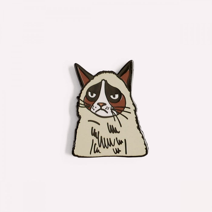 Monoblock | Expressive Decor: Grumpy Cat Meme Pin for Clothing & Accessories - Captivate Your Style