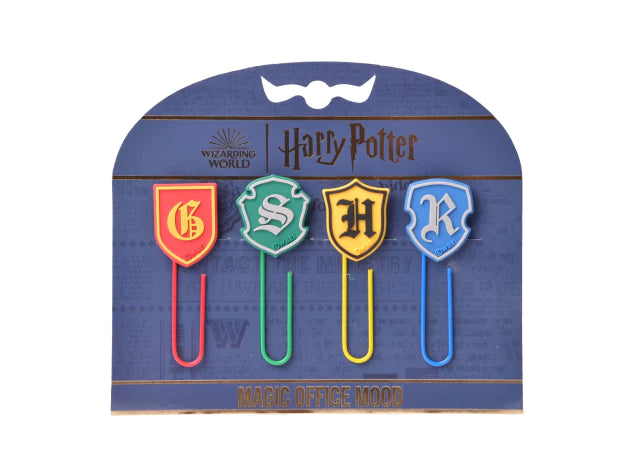 Mooving Fun Paper Clips x4 - Harry Potter Inspired Collection for Quirky Desk Magic - Add Whimsy to Your Workspace - Ideal Gift for Wizarding Enthusiasts