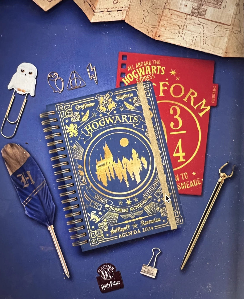 Mooving Harry Potter Agenda - Organize Your Magic Moments in Style with our  14x20 Gold Stamped Planner (Spanish)