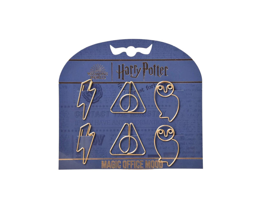 Mooving Magical Shape Clips x6 - Essential Wizarding World Collection - Keep Your Papers Enchanted and Organized - Ideal for Potterheads and Book Lovers