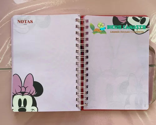 Mooving Minnie Mouse Disney 2024 Agenda - 2 Days Per Page - Stylish Daily Planner - Exclusive Design -  Spiral Notebook