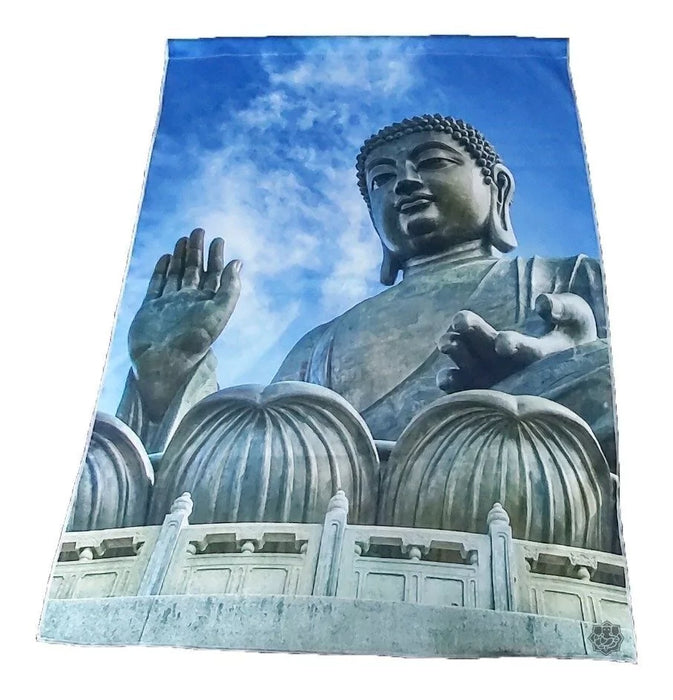 Mundo Hindú Exclusive: Serene Hindu Buddha Fabric Tapestry - 100 CM x 70 CM Approx. Tranquilize Your Space - Tapiz Hindú Buda de Tela