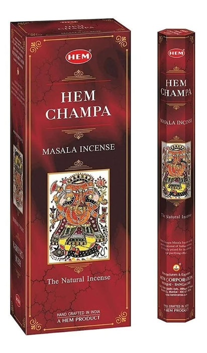 Mundo Hindú | Hem Champa Incense 6-Pack - Imported from India | Indian Culture