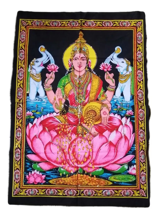Mundo Hindú | Hindu Tapestry - Lakshmi Print, | India Culture