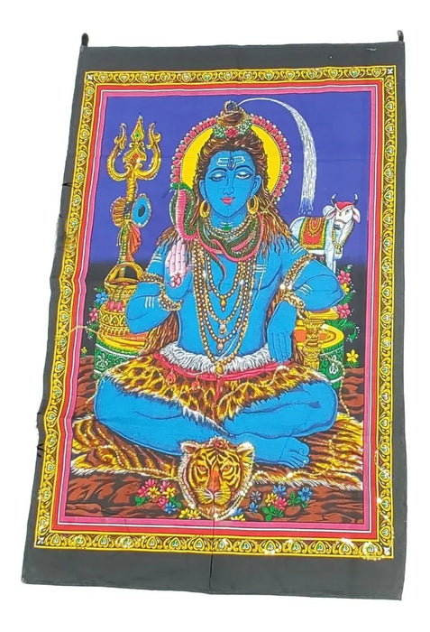 Mundo Hindú | Indian Culture Tapestry: Shiva Meditation Art for Home Decor