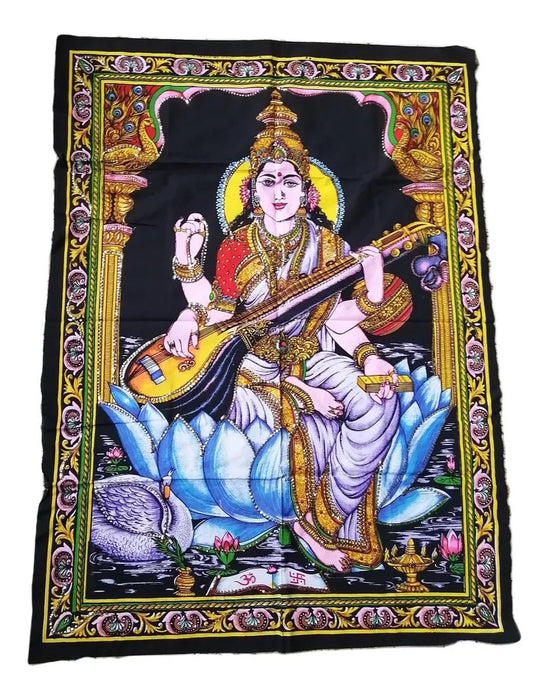 Mundo Hindú | Indian Sarasvati Tapestry - Embrace India's Cultural Heritage